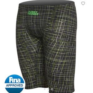 Funky Trunks Swim Tech Suit Jammers Like New Great For Swim Competitions Size 30